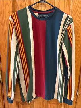 Rustic Souls Unisex Multicolor Striped Long-Sleeve Tee